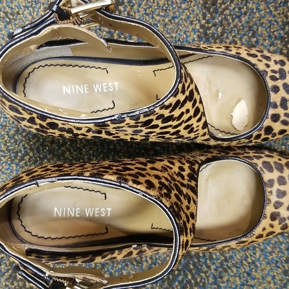 Nine West high heel Leopard print shoes 7.5 - Picture 7 of 9